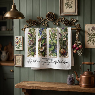 Everthing beautiful in His time botanical Kitchen Towel