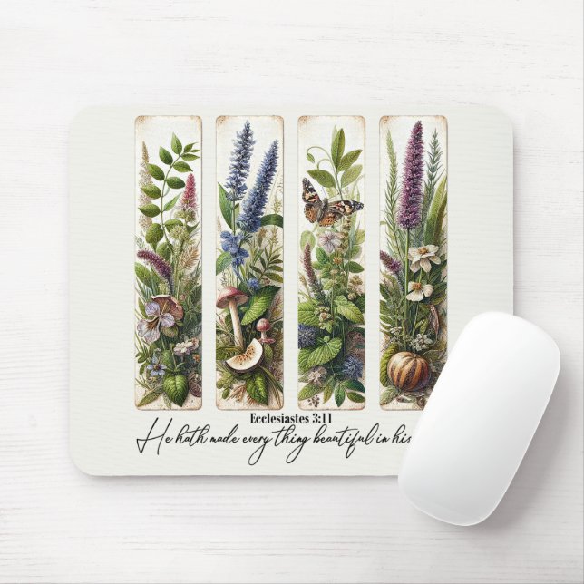 Everthing beautiful in His time botanical Mouse Pad (With Mouse)