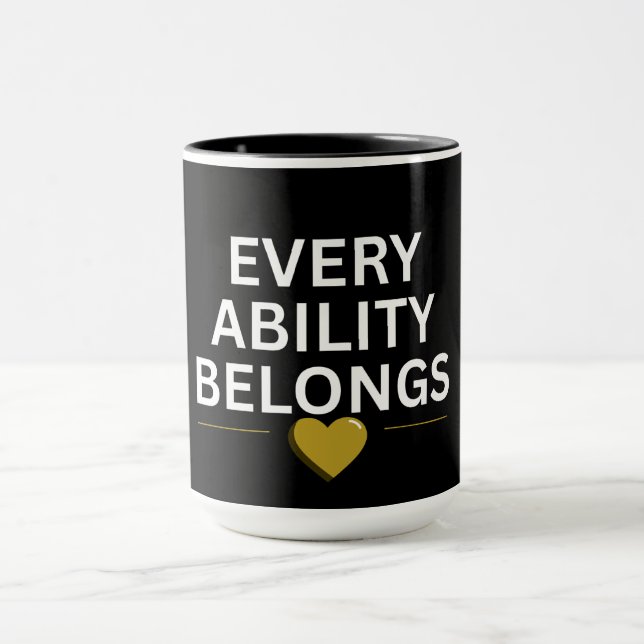 Every Ability Belongs | Inclusive heart Mug (Center)