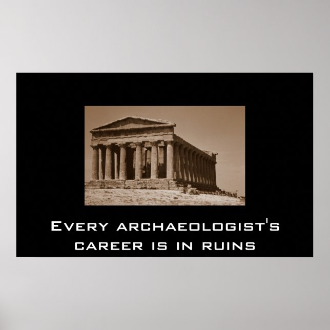 every archaeologist's career is in ruins poster (Front)
