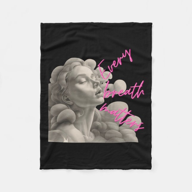 Every Breath S Gift For Fun Of Mindfulness Sticker Fleece Blanket (Front)