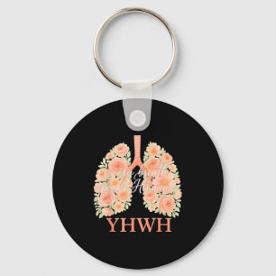 Every Breath Speaks His Name Yhwh Floral Lungs Keychain