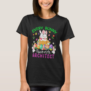 Every Bunny Favourite Architect Two Bunnies With E T-Shirt
