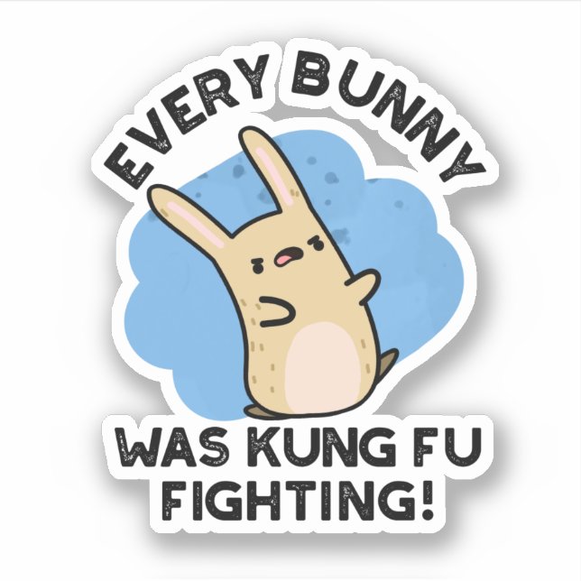 Every Bunny Was Kung Fu Fighting Funny Rabbit Pun  (Front)