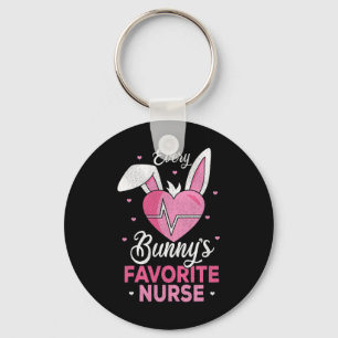 Every Bunny's Favorite Nurse Nurse Fun Easter Gift Keychain