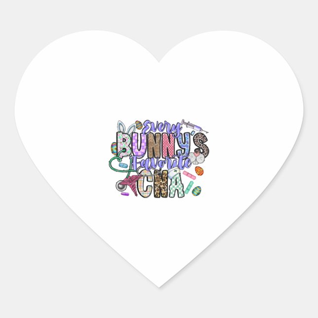 Every Bunnys Favourite CNA Heart Sticker (Front)