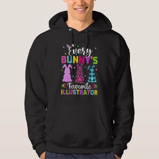 Every Bunny's Favourite Illustrator Easter Hoodie (Front)