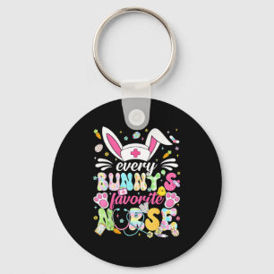 Every bunny's favourite nurse cute easter bunny keychain