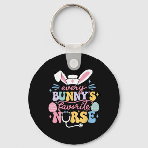 Every Bunny's Favourite Nurse Cute Easter Bunny Nu Keychain