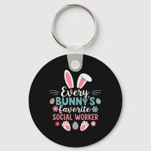 Every Bunny's Favourite Social Worker Tees Funny E Keychain