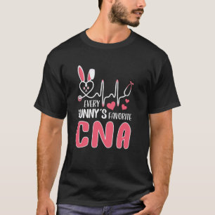 Every Bunny's Is Favourite CNA Nurse Gift Cute Bun T-Shirt
