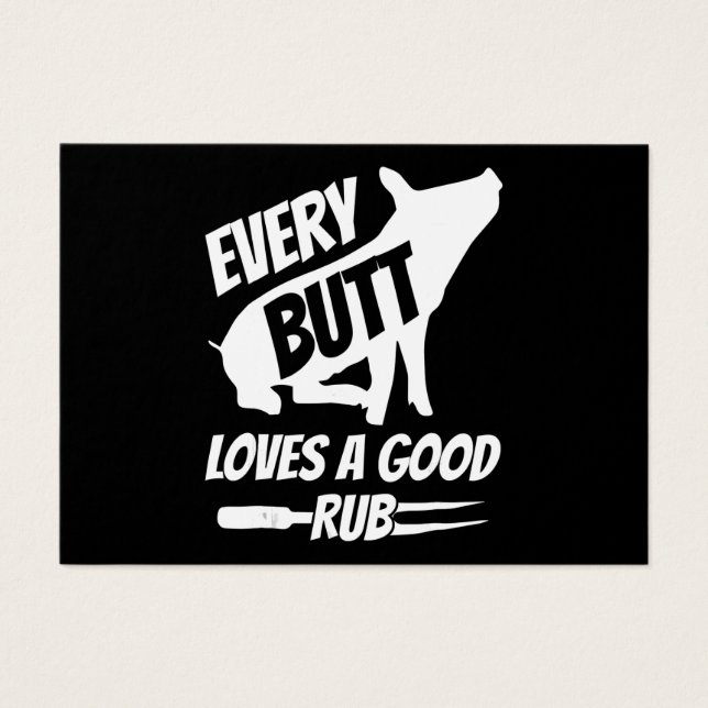 Every Butt Loves A Good Rub Funny Pig Pork BBQ (Front)
