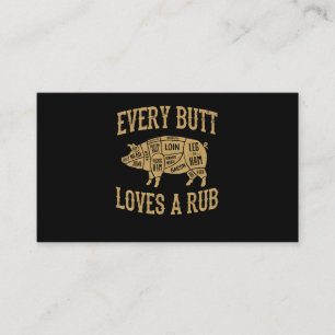 Every Butt Loves A Good Rub Funny Pig Pork BBQ Appointment Card