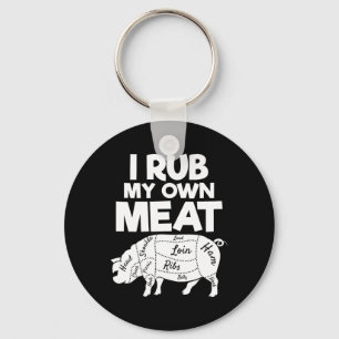 Every Butt Loves A Rub Awesome Meat Smoker Bbq Gif Keychain