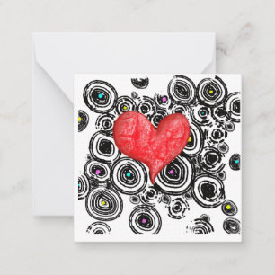 Every date note card with a heart