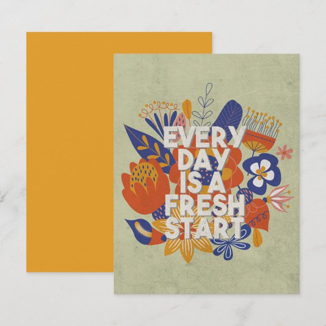 Every Day is a Fresh Start Card (Front/Back)