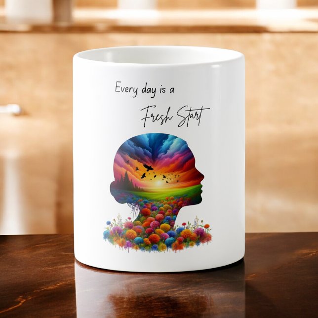 Every Day is a Fresh Start Colourful Mindscape Coffee Mug (Creator Uploaded)