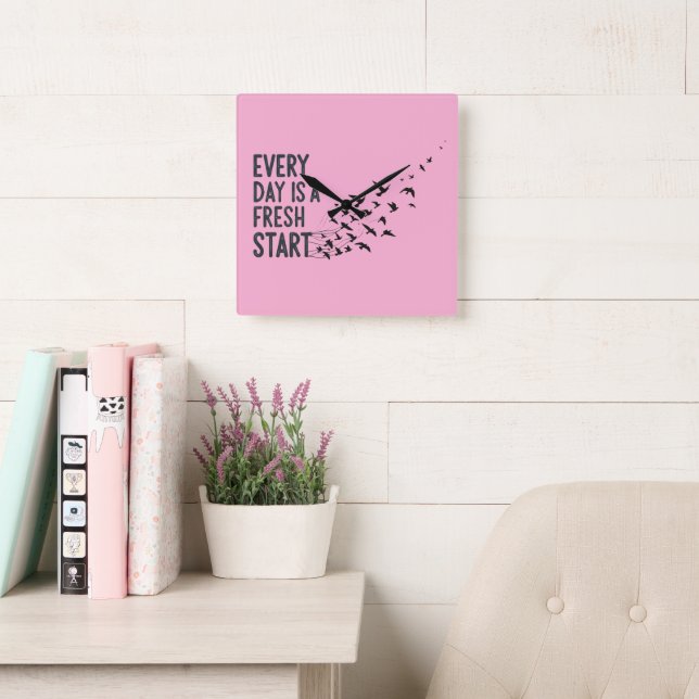 Every Day Is A Fresh Start Wall Clock (Reading Room)