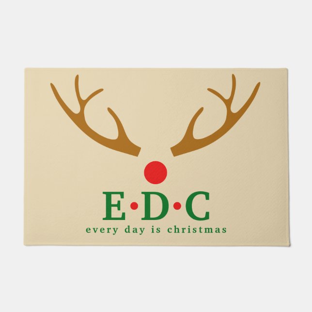 Every Day is Christmas  Doormat (Front)