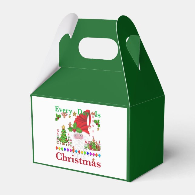 Every Day Is Christmas  Favor Box (Front Side)