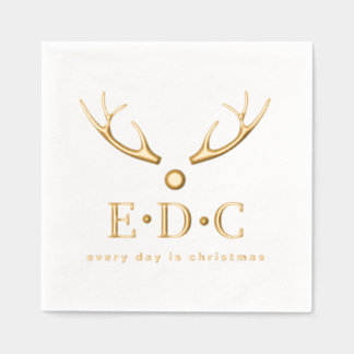 Every Day is Christmas Foil Stamped Napkins