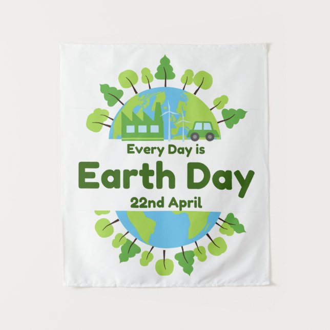 Every Day Is Earth Day | Earth Day Tapestry (Front)