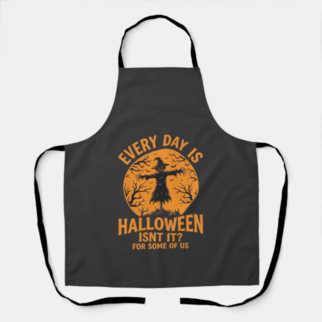 Every Day Is Halloween Scarecrow Witch Design_1 Apron (Front)
