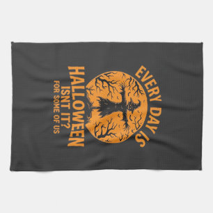 Every Day Is Halloween Scarecrow Witch Design_1 Kitchen Towel