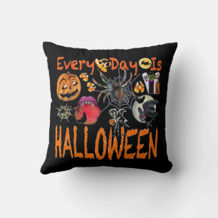 Every Day Is Halloween Throw Pillow