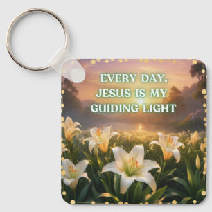 Every Day, Jesus Is My Guiding Light Keychain