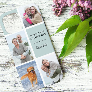 Every Days a Happy Day 4 Photo Initials Seafoam iPhone 12 Case