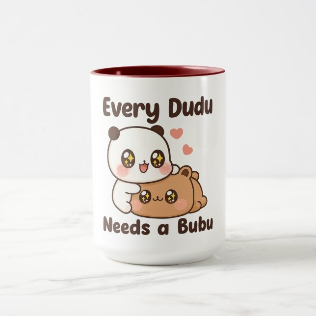 Every Dudu Needs A Bubu Panda Mug l Cute Bear Hug  (Center)