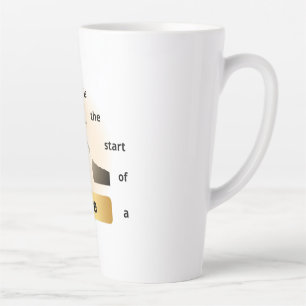 "Every Fall Is the Start of a Rise – Leap of Hope" Latte Mug