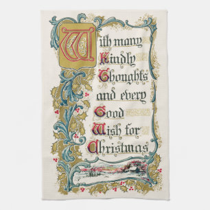 Every Good Wish for Christmas Kitchen Towel