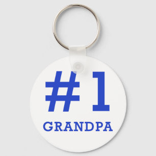 Every Grandpa Deserves a #1 Grandpa Tshirt! Keychain