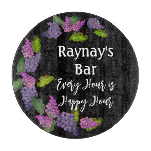 "Every Hour is Happy Hour" funny Wine Bar  Cutting Board