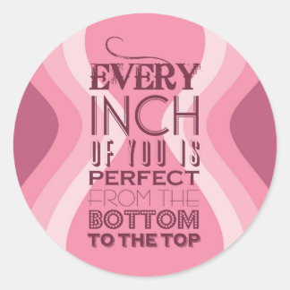 Every Inch of You is Perfect Classic Round Sticker