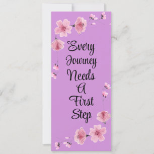 every journey needs a first step bookmark holiday card