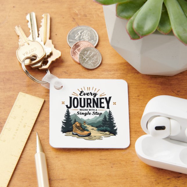 Every Journey Start With a Single Step Hiking Keychain (Desk)