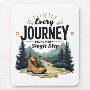 Every Journey Start With a Single Step Hiking Mouse Pad