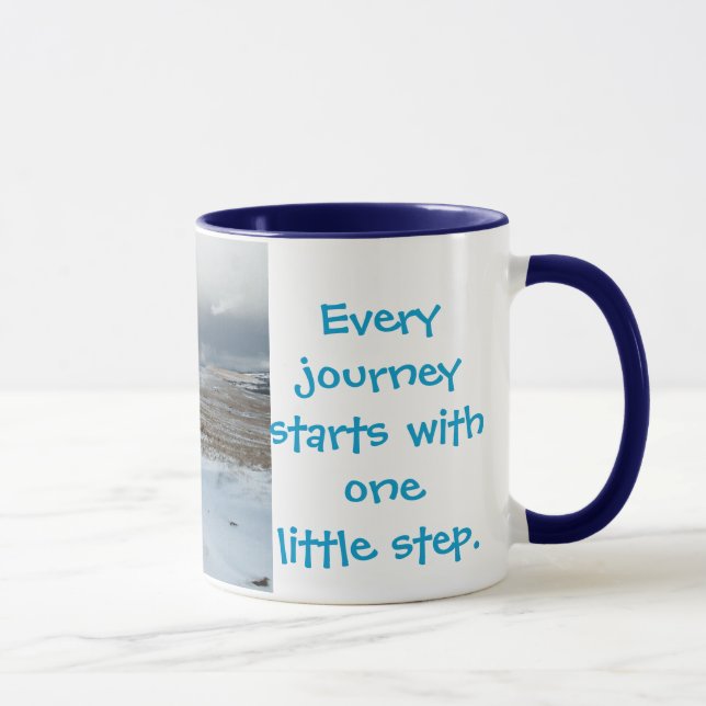 Every journey starts.............. mug (Right)