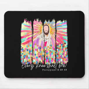 Every Knee Shall Bow Christian Jesus Bible Verse E Mouse Pad