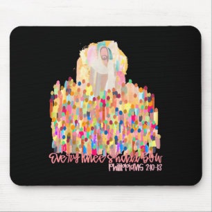 Every Knee Shall Bow Christian Jesus Bible Verse E Mouse Pad