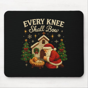 Every Knee Shall Bow Christmas Nativity Design  Mouse Pad