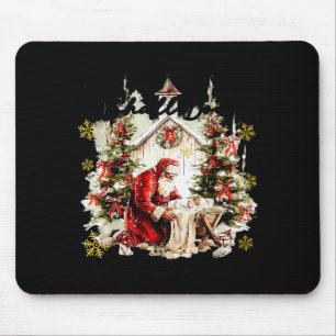 Every Knee Shall Bow Funny Kneeling Santa Baby Jes Mouse Pad