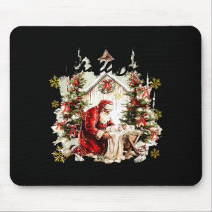 Every Knee Shall Bow Funny Kneeling Santa Baby Jes Mouse Pad
