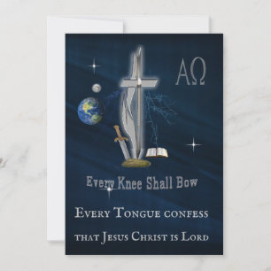 Every knee shall bow  holiday card