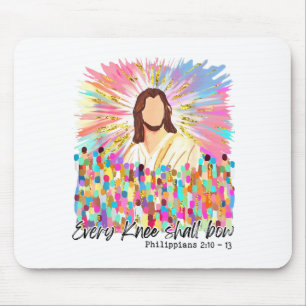 Every Knee Shall Bow Jesus Easter Faith  Mouse Pad