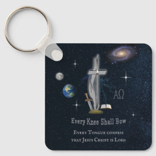  Every knee shall bow  Keychain