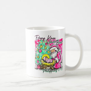 Every Knee Shall Bow Santa Christmas Nativity Scen Coffee Mug